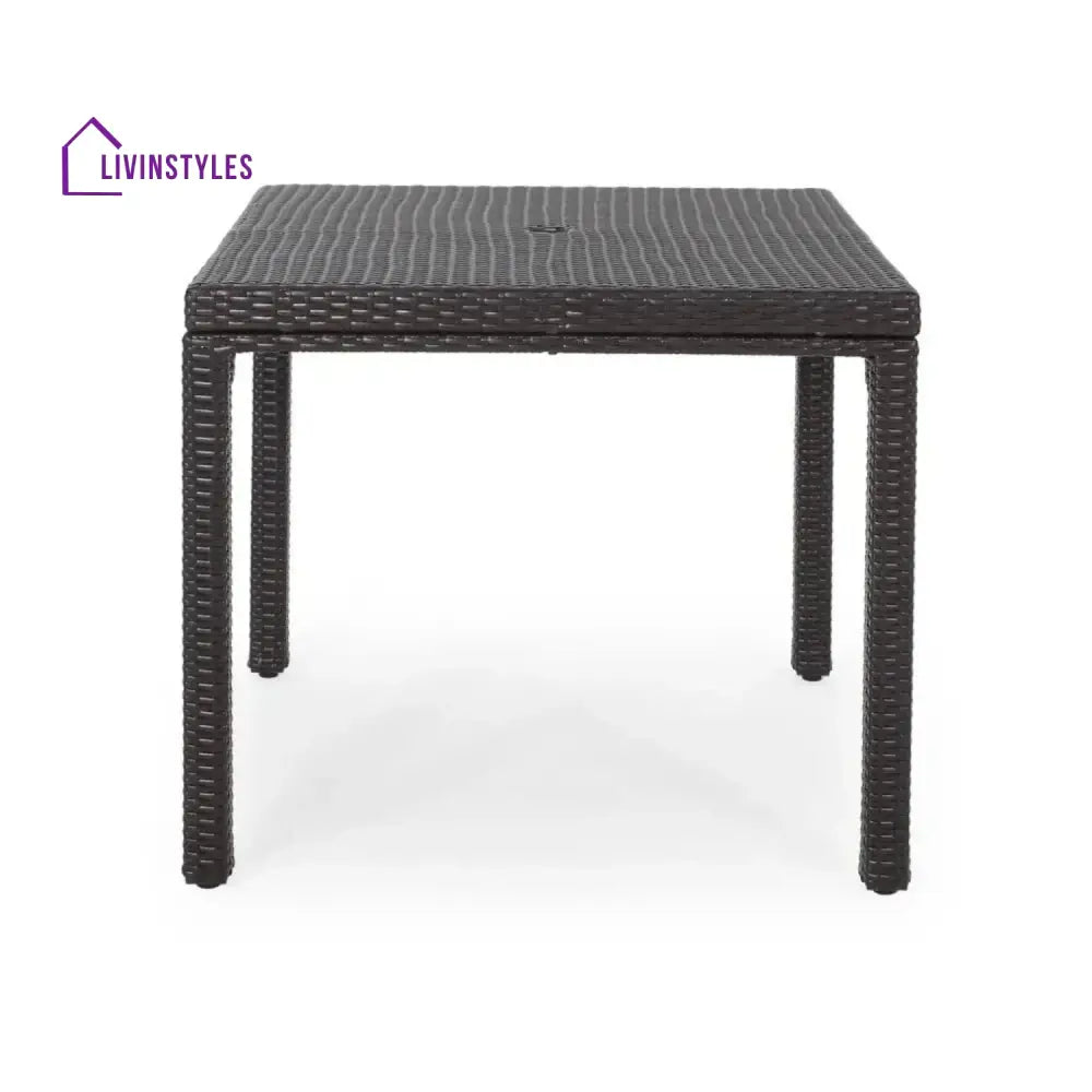 Outdoor Wicker Patio Wicker Coffee Table (Dark Brown) - Table
