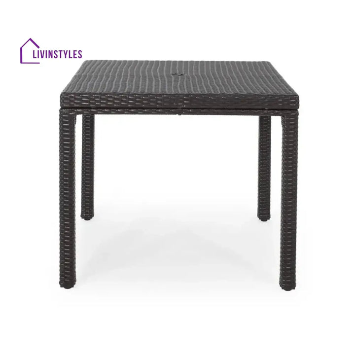 Outdoor Wicker Patio Wicker Coffee Table (Dark Brown) - Table