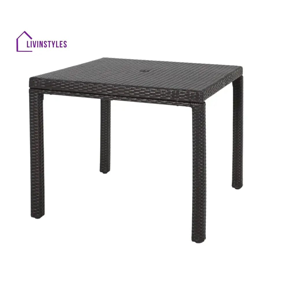 Outdoor Wicker Patio Wicker Coffee Table (Dark Brown) - Table