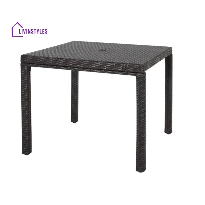 Outdoor Wicker Patio Wicker Coffee Table (Dark Brown) - Table