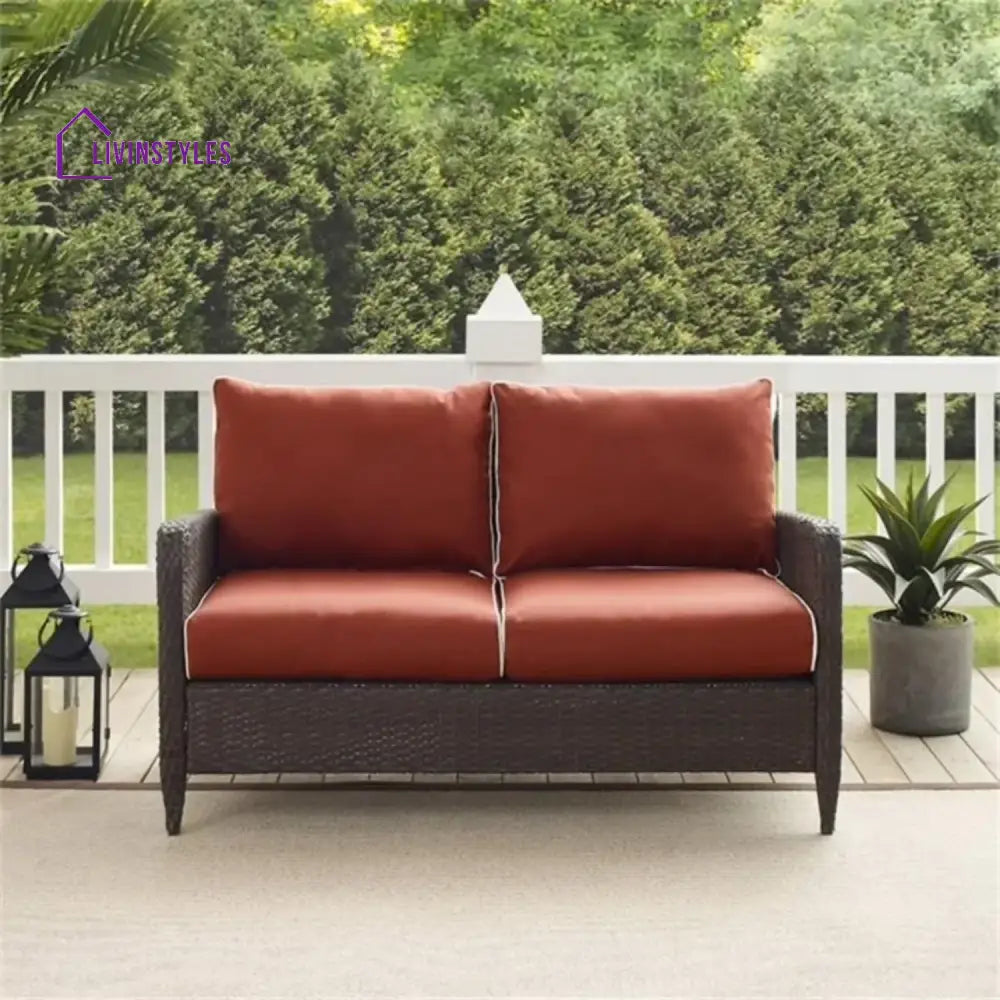 Outdoor Wicker Single Seater Loveseat Sofa - Sofa Set
