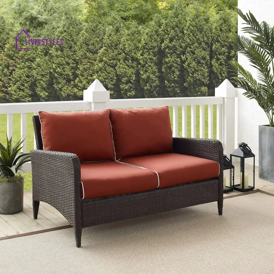 Outdoor Wicker Single Seater Loveseat Sofa - Sofa Set