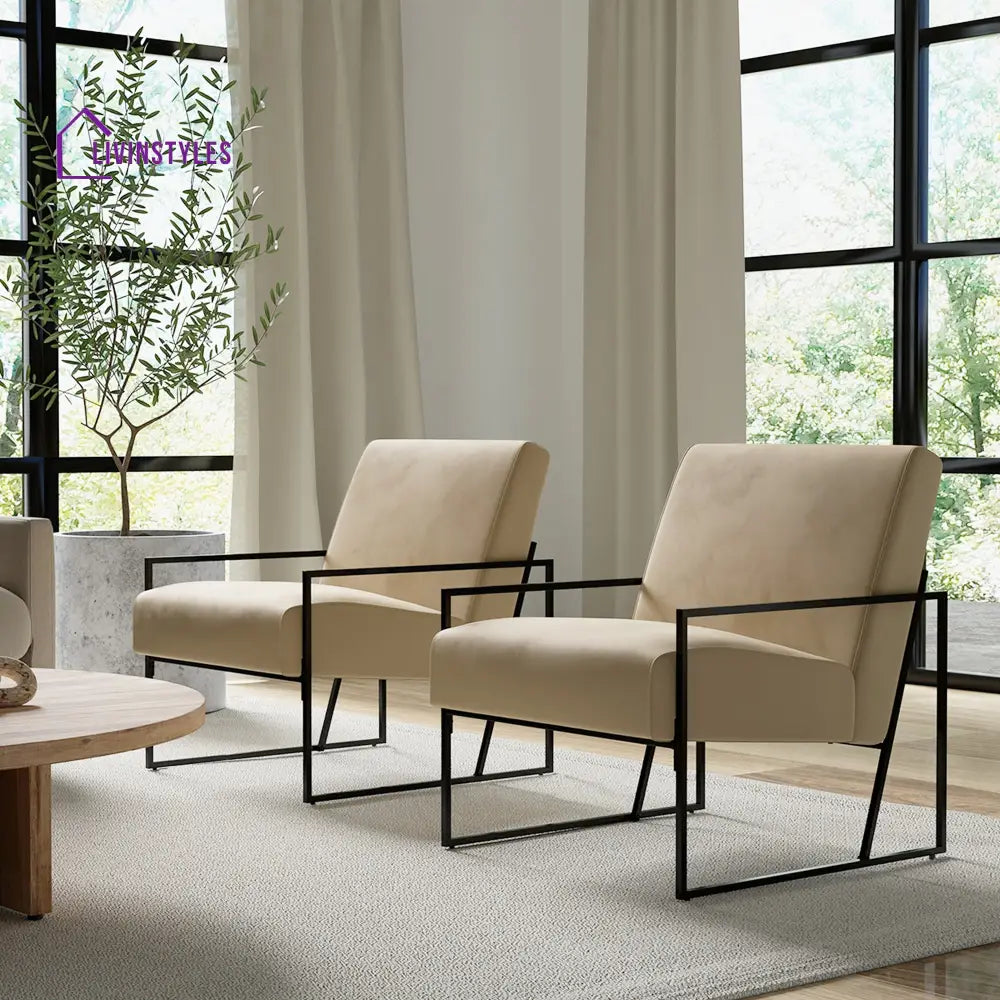 Oviya Metal Frame Living Room Chair