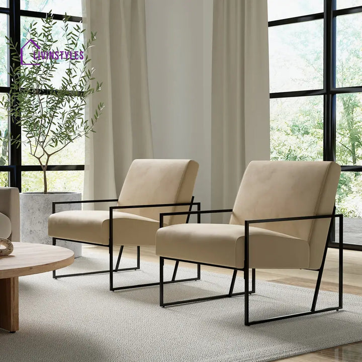 Oviya Metal Frame Living Room Chair