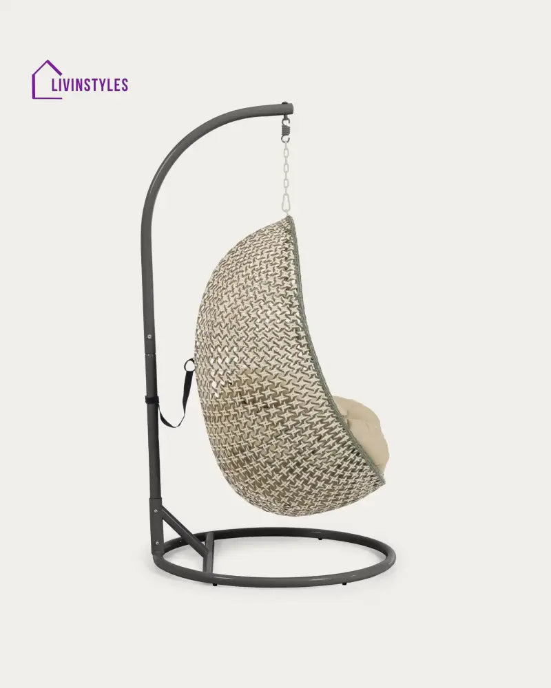 Oyla Single Seater Hanging Swing With Stand For Balcony Garden - Swings