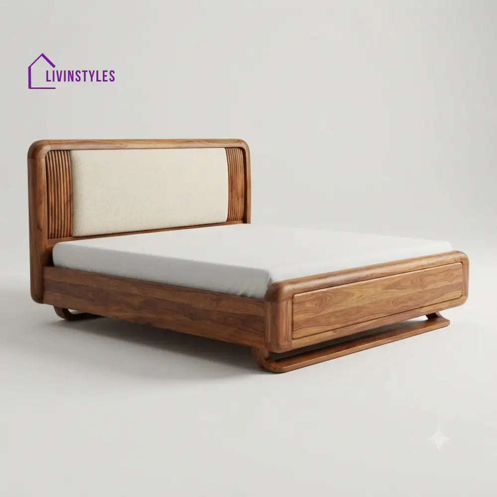 Paballo Wooden Double Bed | King Size Bed | Queen Size Bed - Bed Without Storage