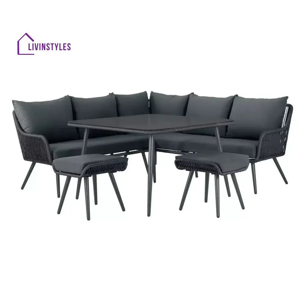 Paisley L-Shape Outdoor Rope Sofa Set - Sofa Set