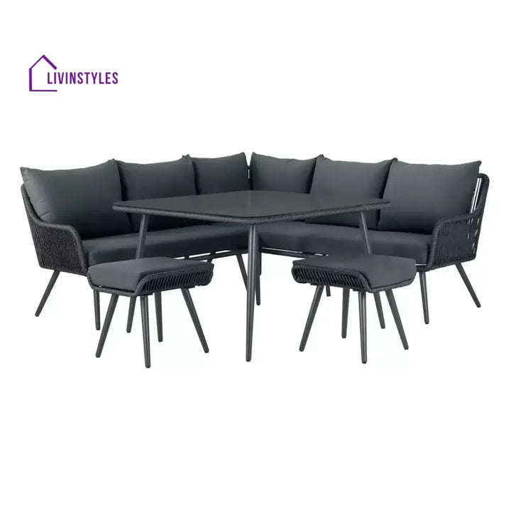 Paisley L-Shape Outdoor Rope Sofa Set - Sofa Set
