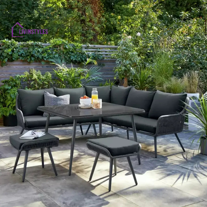 Paisley L-Shape Outdoor Rope Sofa Set - Sofa Set