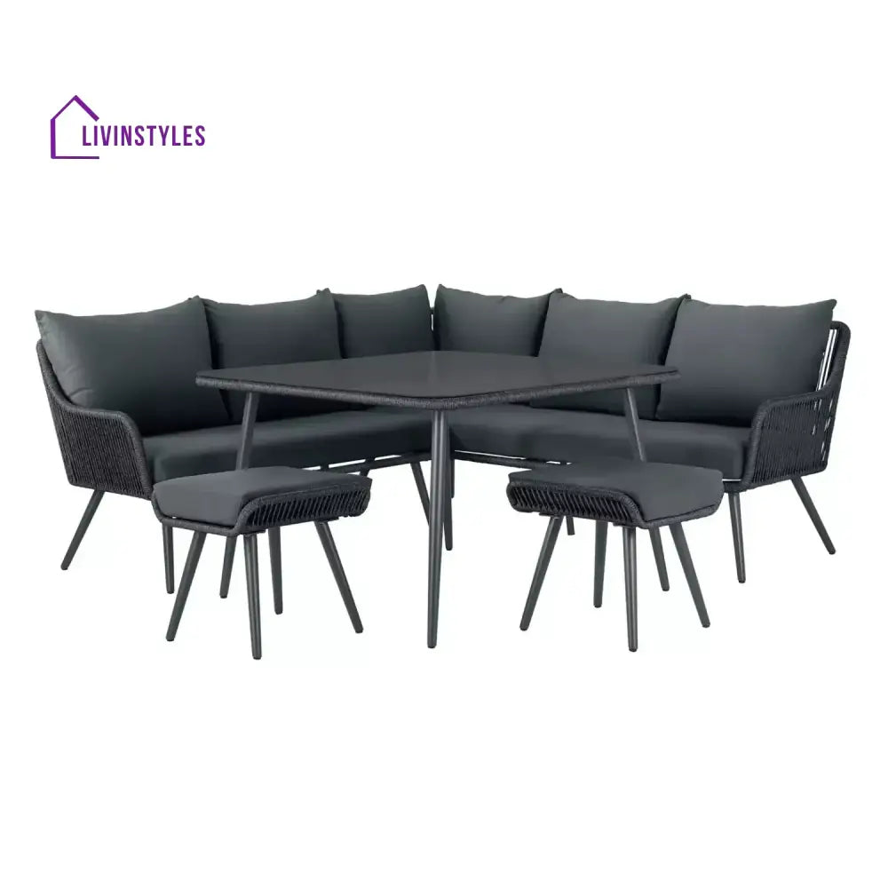 Paisley L-Shape Outdoor Rope Sofa Set - Sofa Set