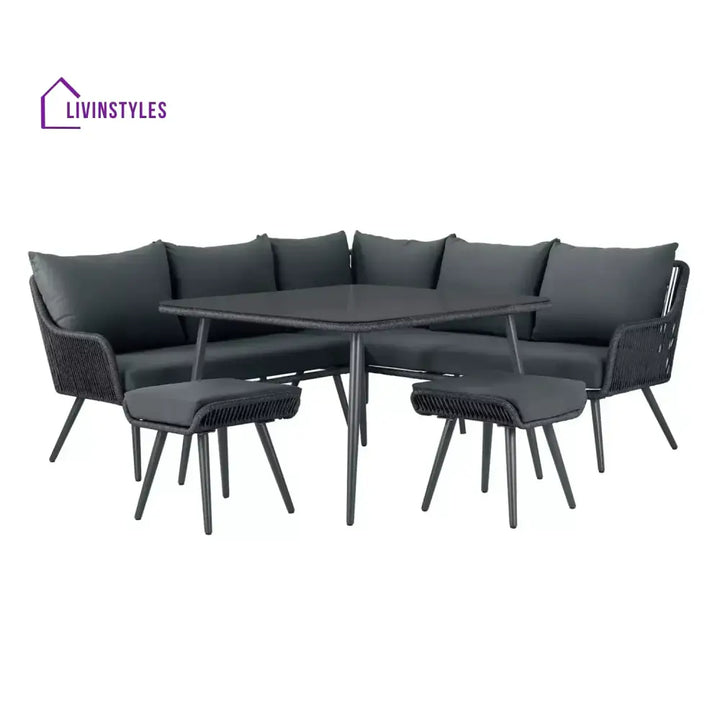Paisley L-Shape Outdoor Rope Sofa Set - Sofa Set