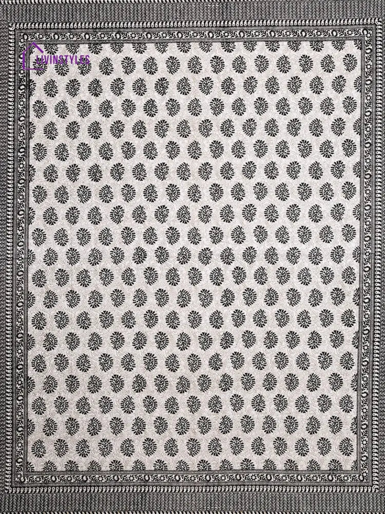 Paisley Print Double Bedsheet With 2 Pillow Covers