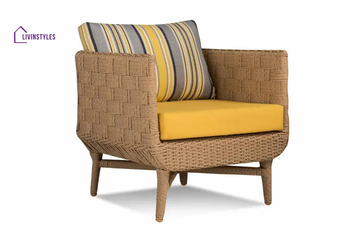 Palerma Outdoor Sofa Set 2 Seater 2 Single seater 1 Center table (Honey) - Sofa Sets