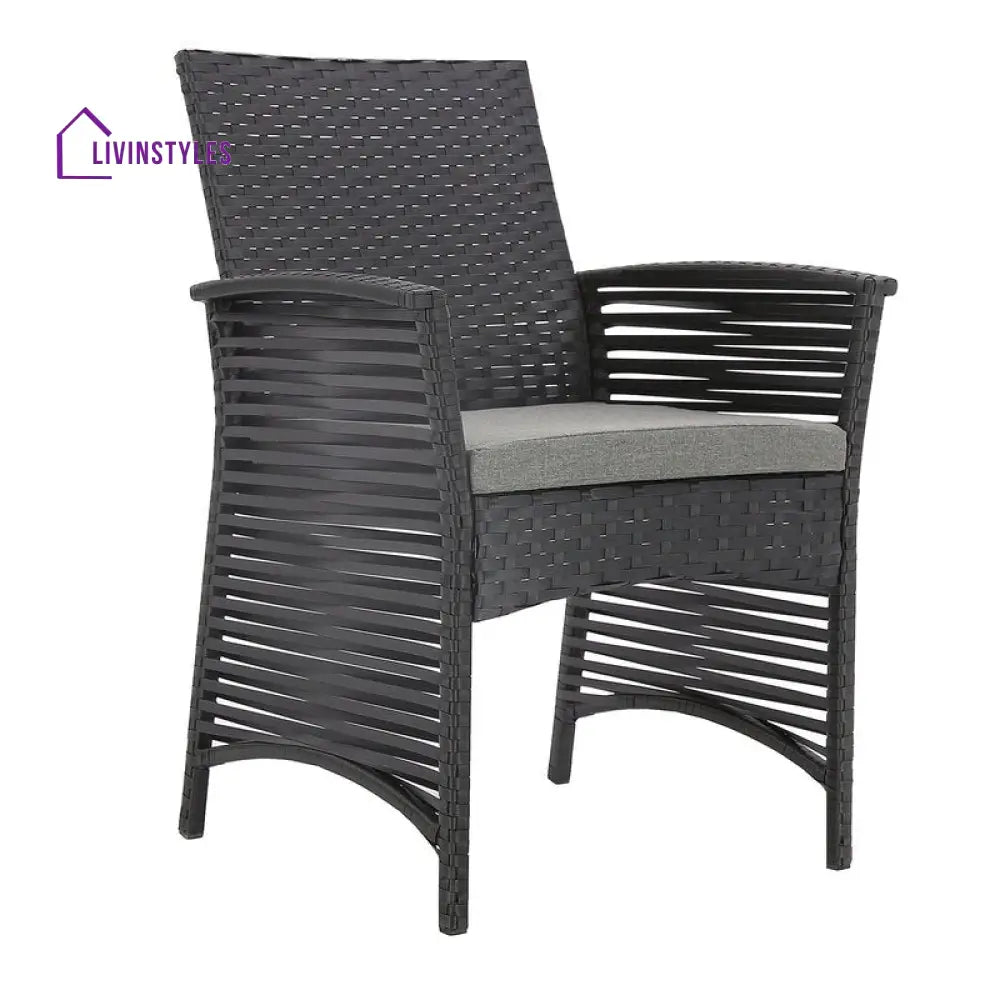 Palermo Outdoor Patio Dining Set 6 Chairs and 1 Table (Black) - Dining sets