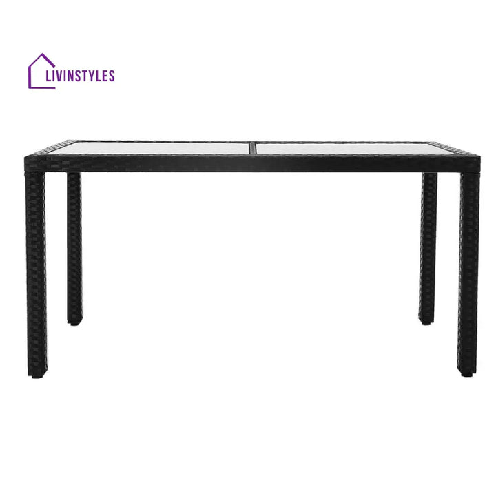 Palermo Outdoor Patio Dining Set 6 Chairs and 1 Table (Black) - Dining sets