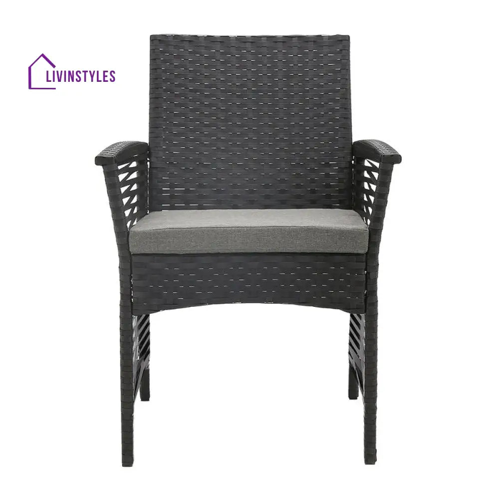 Palermo Outdoor Patio Dining Set 6 Chairs and 1 Table (Black) - Dining sets
