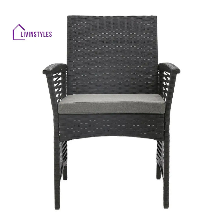 Palermo Outdoor Patio Dining Set 6 Chairs and 1 Table (Black) - Dining sets