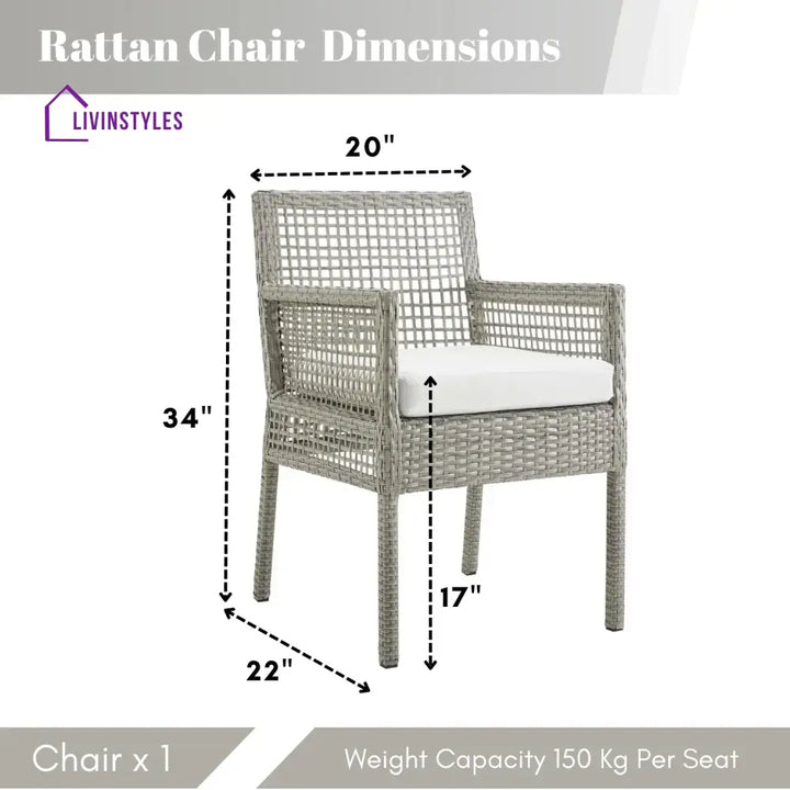 Paloma 1-Piece Outdoor Rattan Wicker Patio Dining Chair - Dinning Chairs