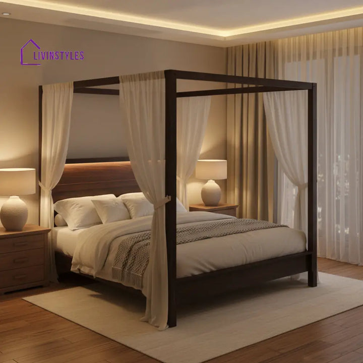 Paloma Grand Poster Solid Sheesham Wood Bed Bed