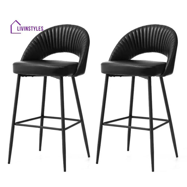 Pankaj Black Elmore Bar Stool Set Of-1