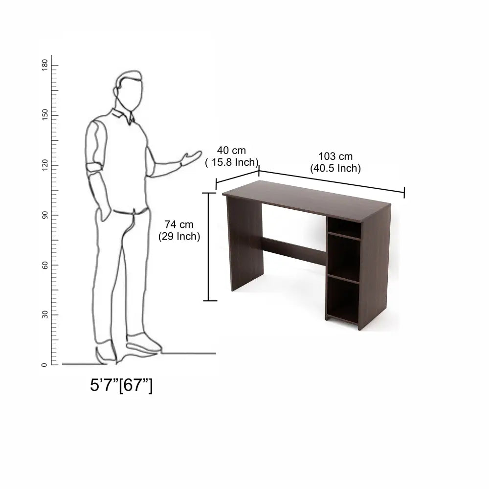 Pari Study Table | Computer Desk | WFH Office Table with Storage Study Table Desk