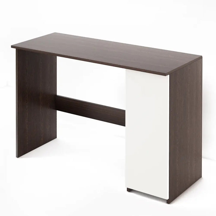 Pari Study Table | Computer Desk | WFH Office Table with Storage - White and Wenge Study Table Desk