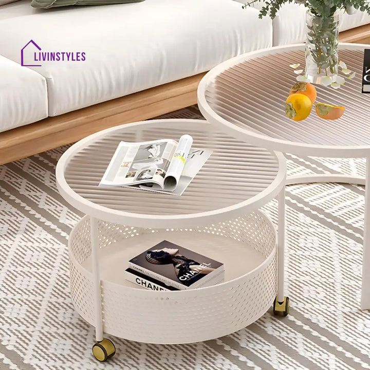 Parikshit Stainless Steel Frame Coffee Table for Living Room