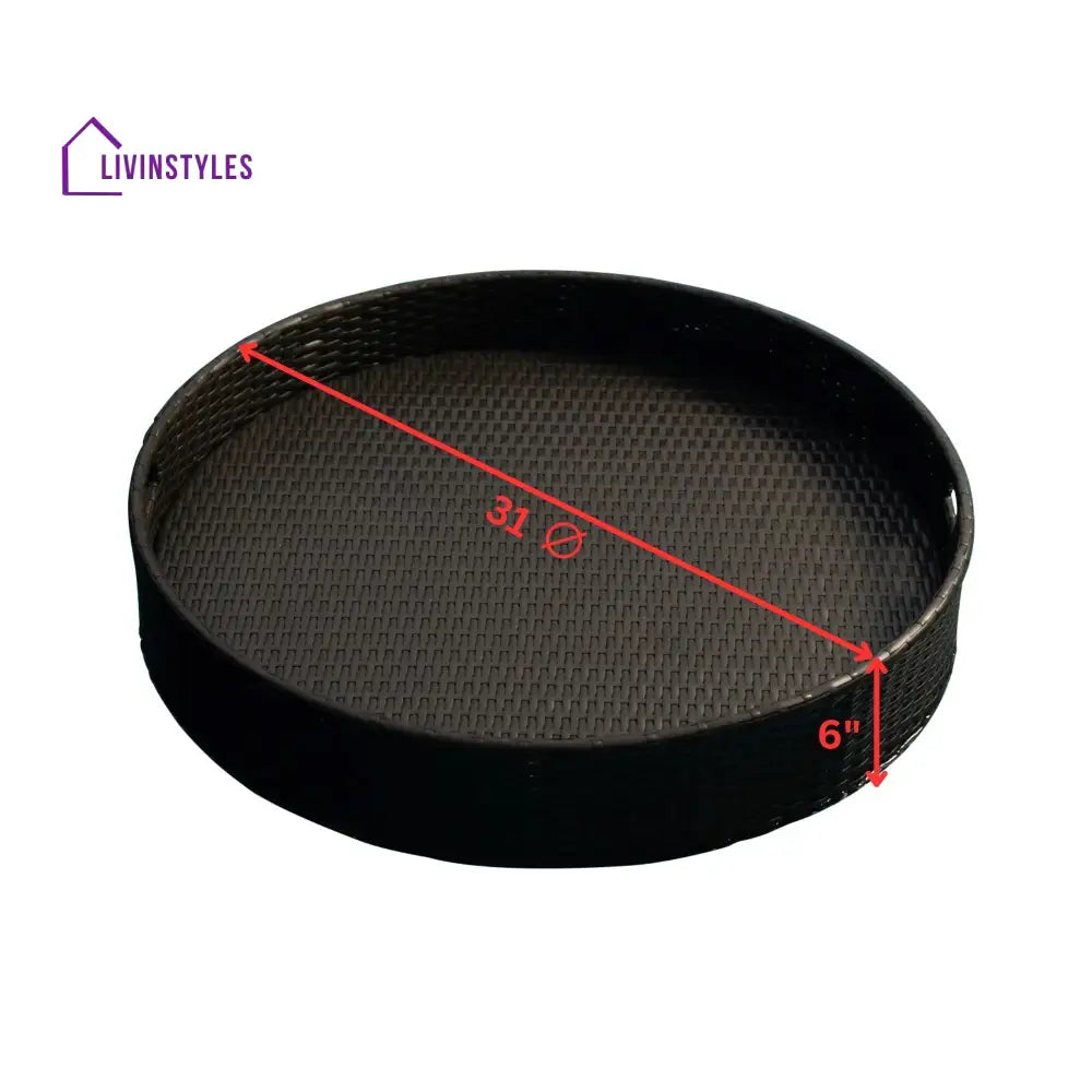 Parisha Luxury Floating Serving Tray For Swimming Pool - Brown (Round)