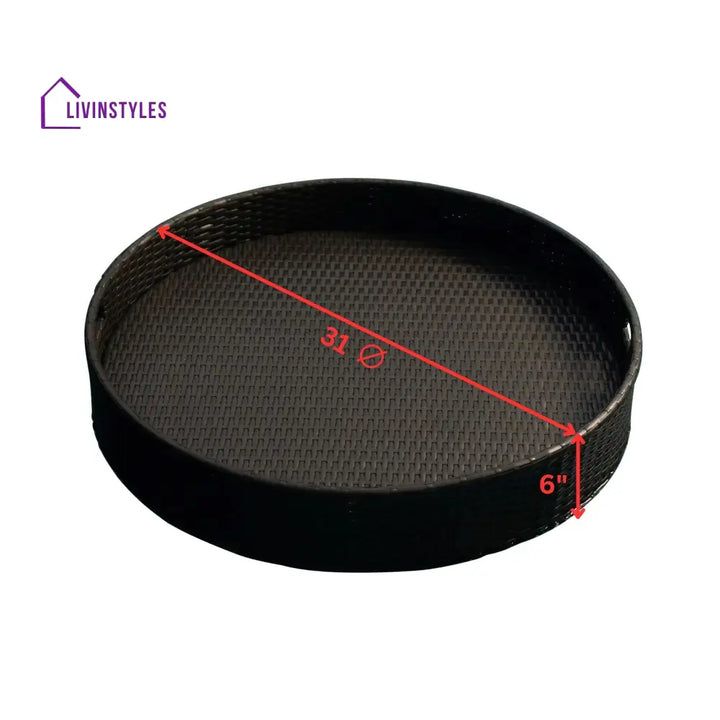 Parisha Luxury Floating Serving Tray For Swimming Pool - Brown (Round)