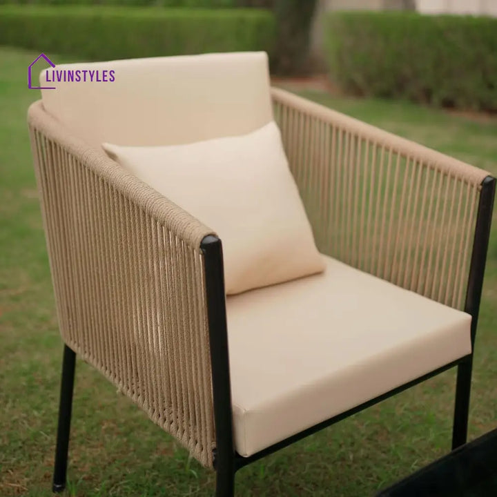Parna Outdoor Garden Balcony Sofa Set 2 Seater 2 Single Seater 1 Center Table Set Braided and Rope - Sofa Sets