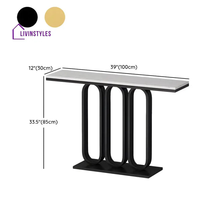 Parnav Stainless Steel Living Room Console Table