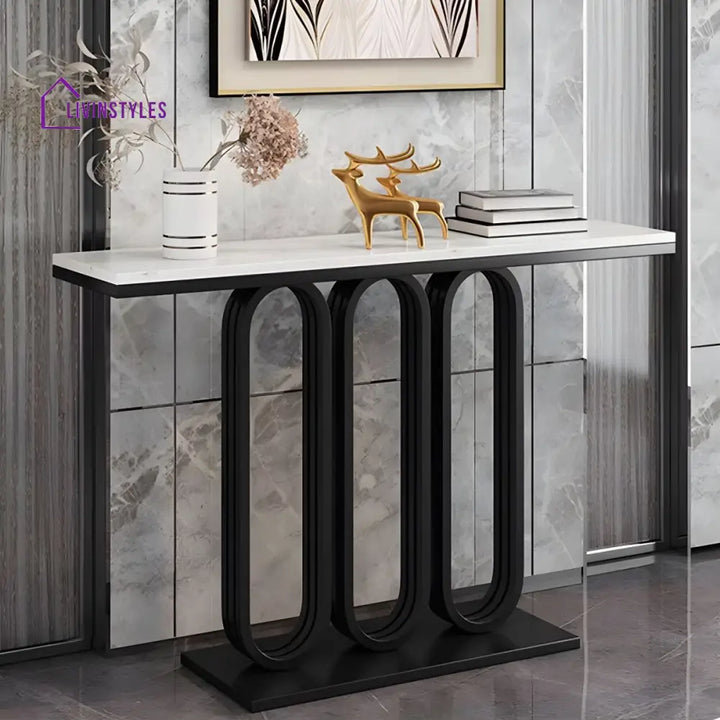 Parnav Stainless Steel Living Room Console Table