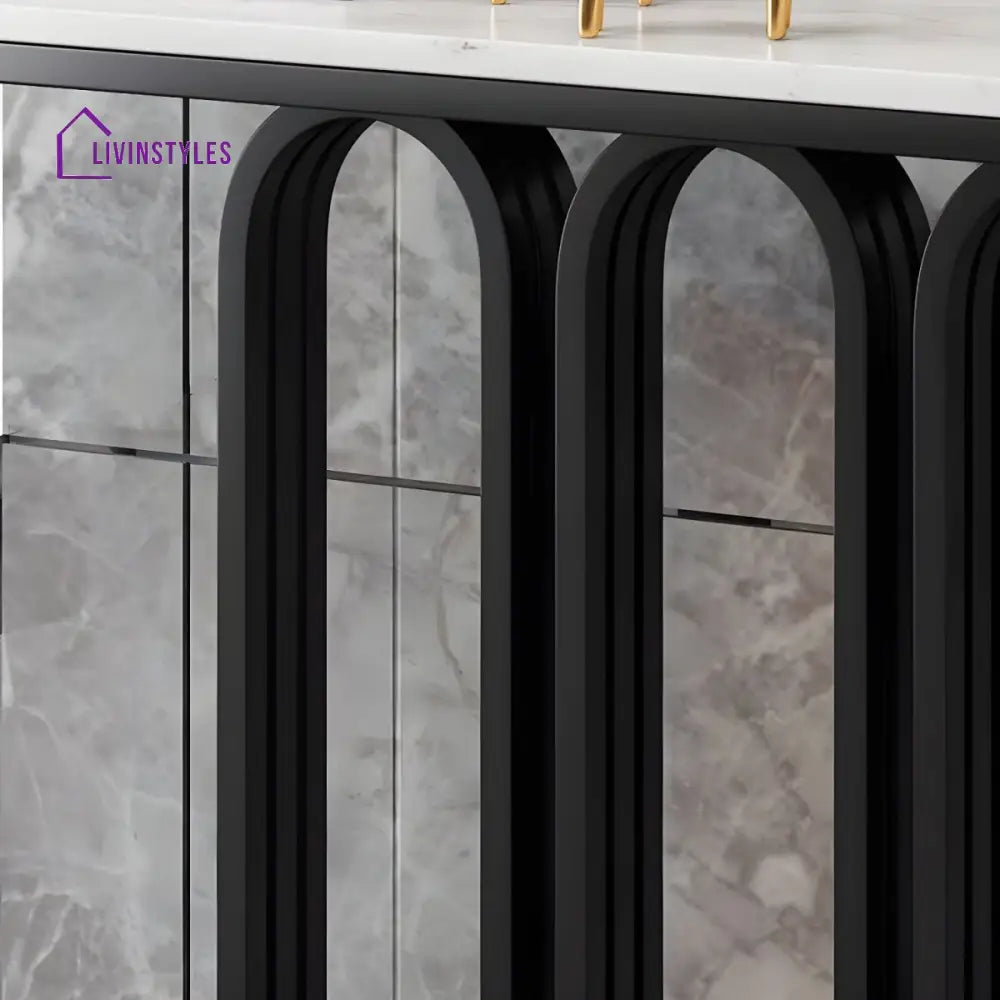 Parnav Stainless Steel Living Room Console Table