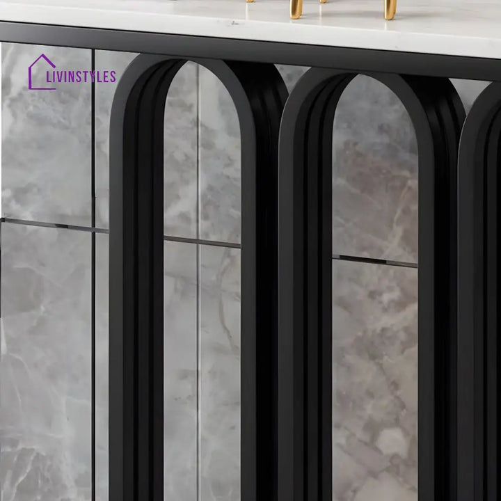 Parnav Stainless Steel Living Room Console Table