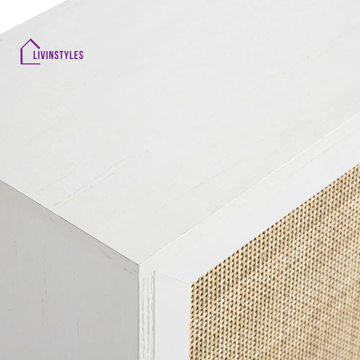 Frances Woven Rattan Tallboy Bathroom Unit White Bathroom Cabinets