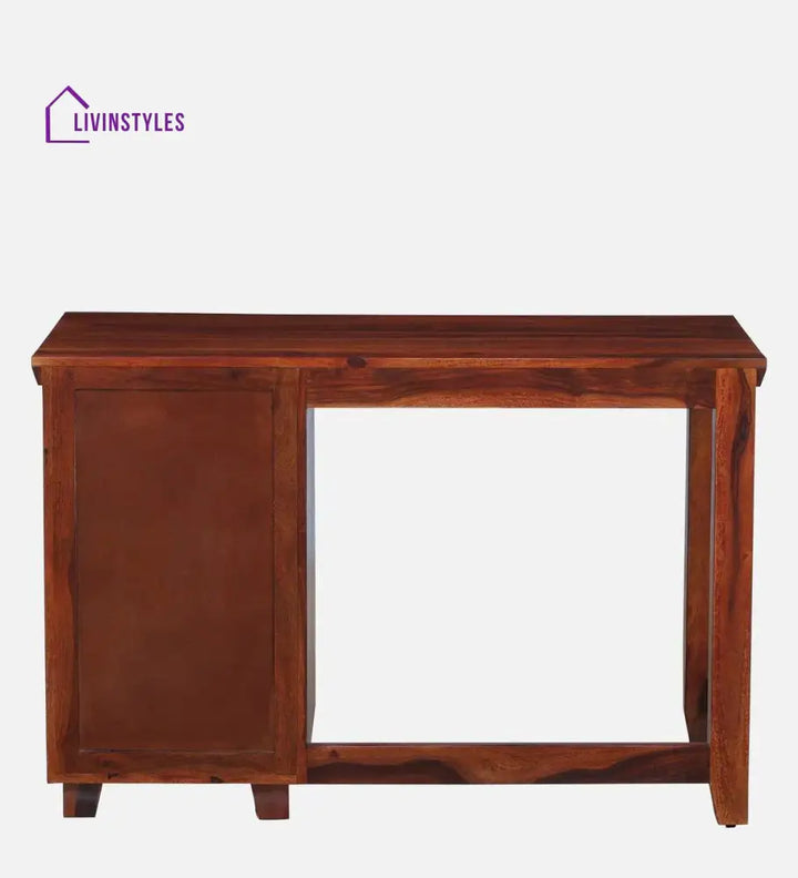 Parnika Sheesham Wood Writing Table In Honey Oak Finish