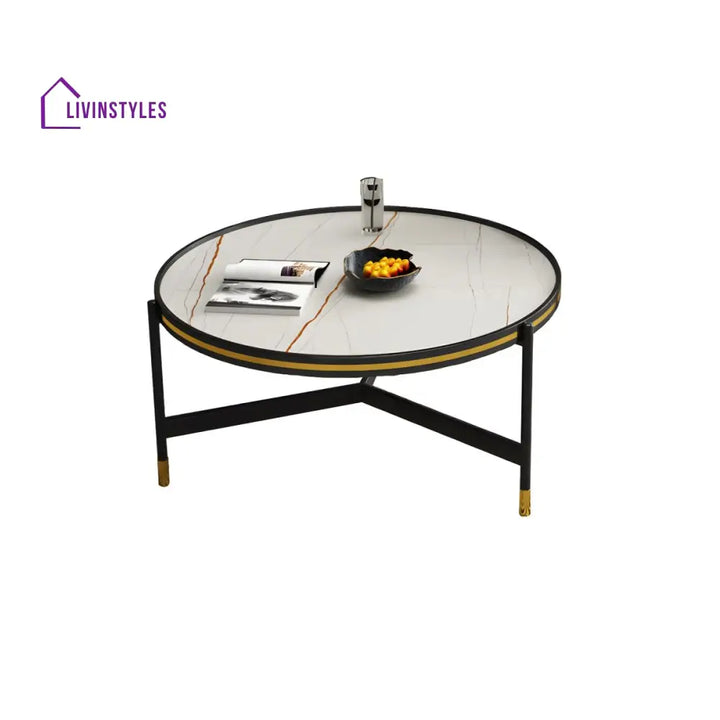 Parth Stainless Steel Frame Coffee Table for Living Room