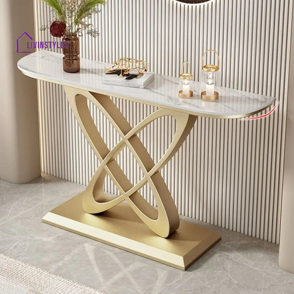 Parthiv Stainless Steel Living Room Console Table