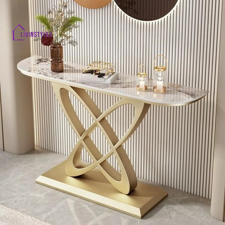 Parthiv Stainless Steel Living Room Console Table