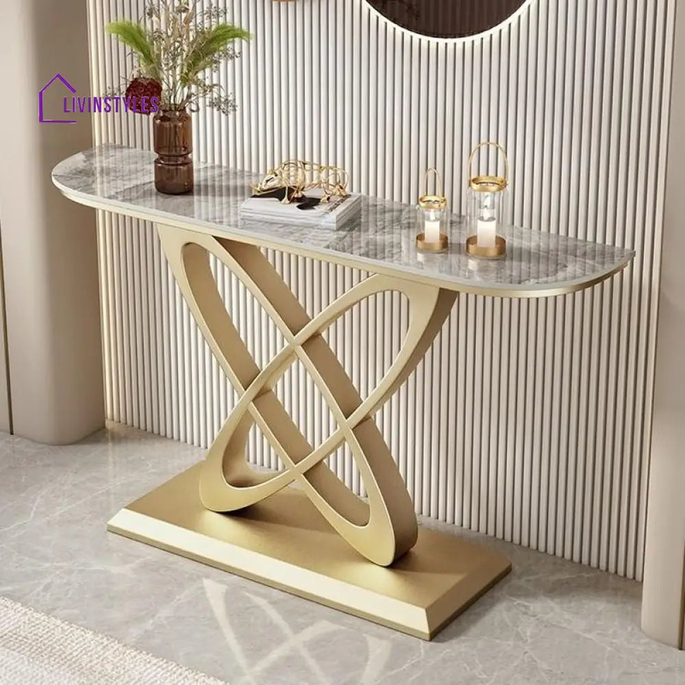 Parthiv Stainless Steel Living Room Console Table