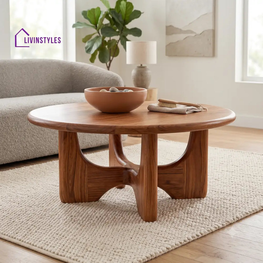 Pascale Wooden Coffee Table for Living Room | Tea Table | Teapoy | Center table