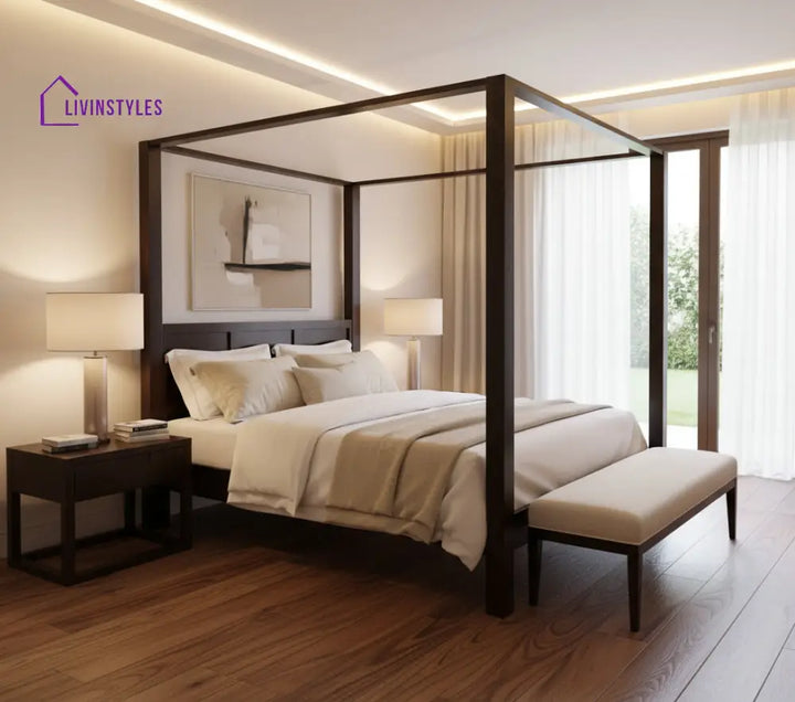 Patricia Solid Sheesham Wood Poster Bed Bed