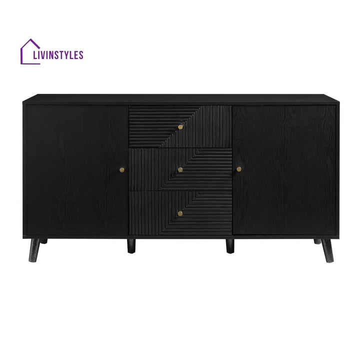 Patricio Large Sideboard with Drawers - Black Sideboard