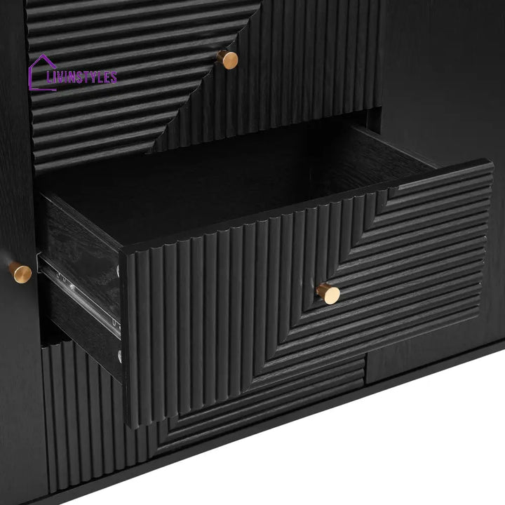 Patricio Large Sideboard with Drawers - Black Sideboard