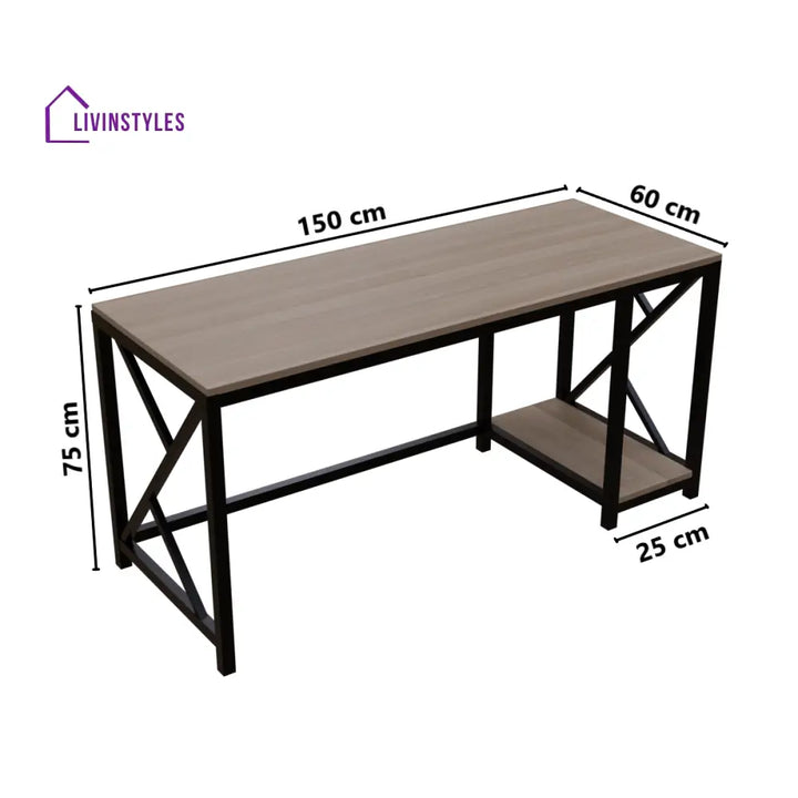 Patrick Computer Table With Open Storage | Computer Table | Study Table for Home - Art & Drafting Tables