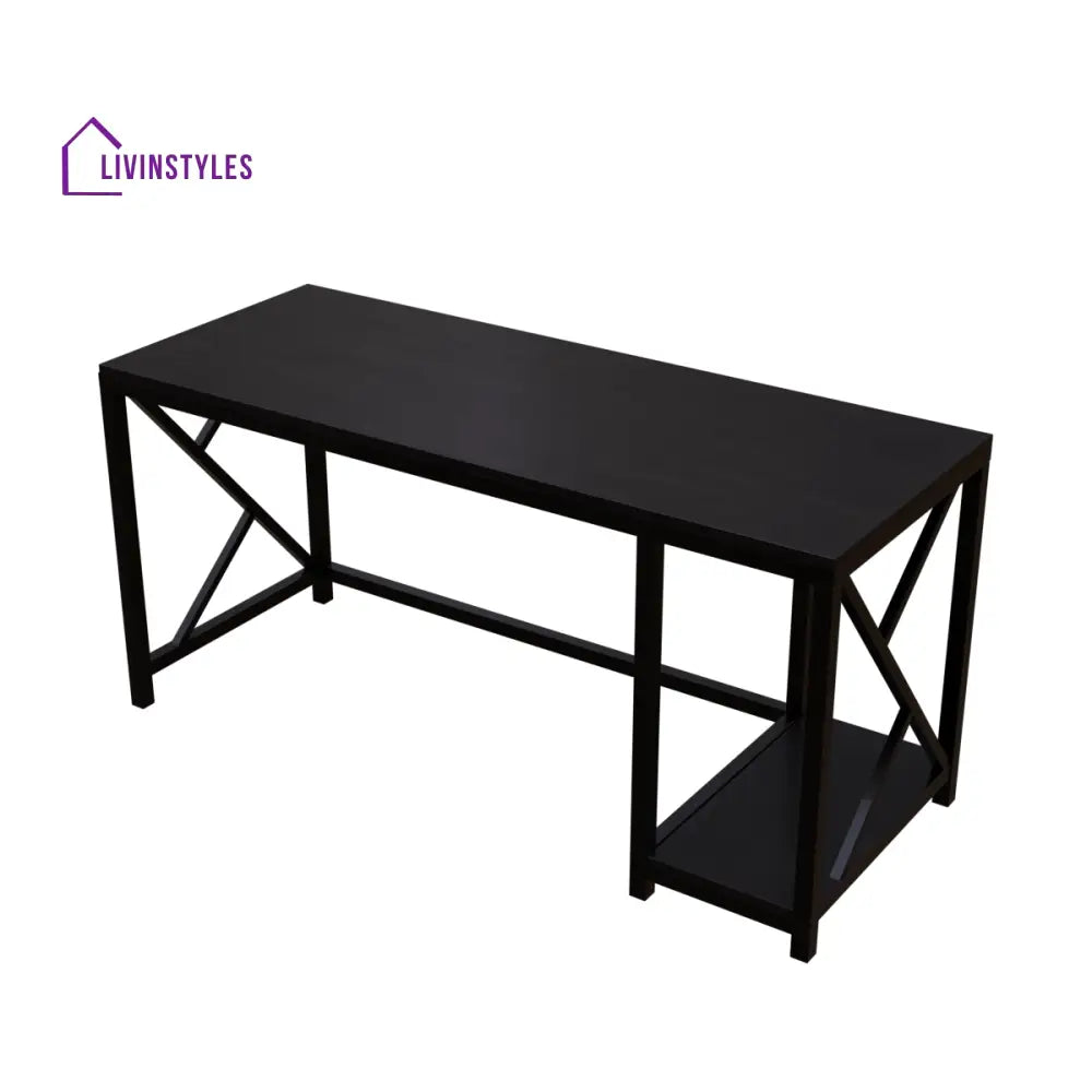 Patrick Computer Table With Open Storage | Computer Table | Study Table for Home - Art & Drafting Tables