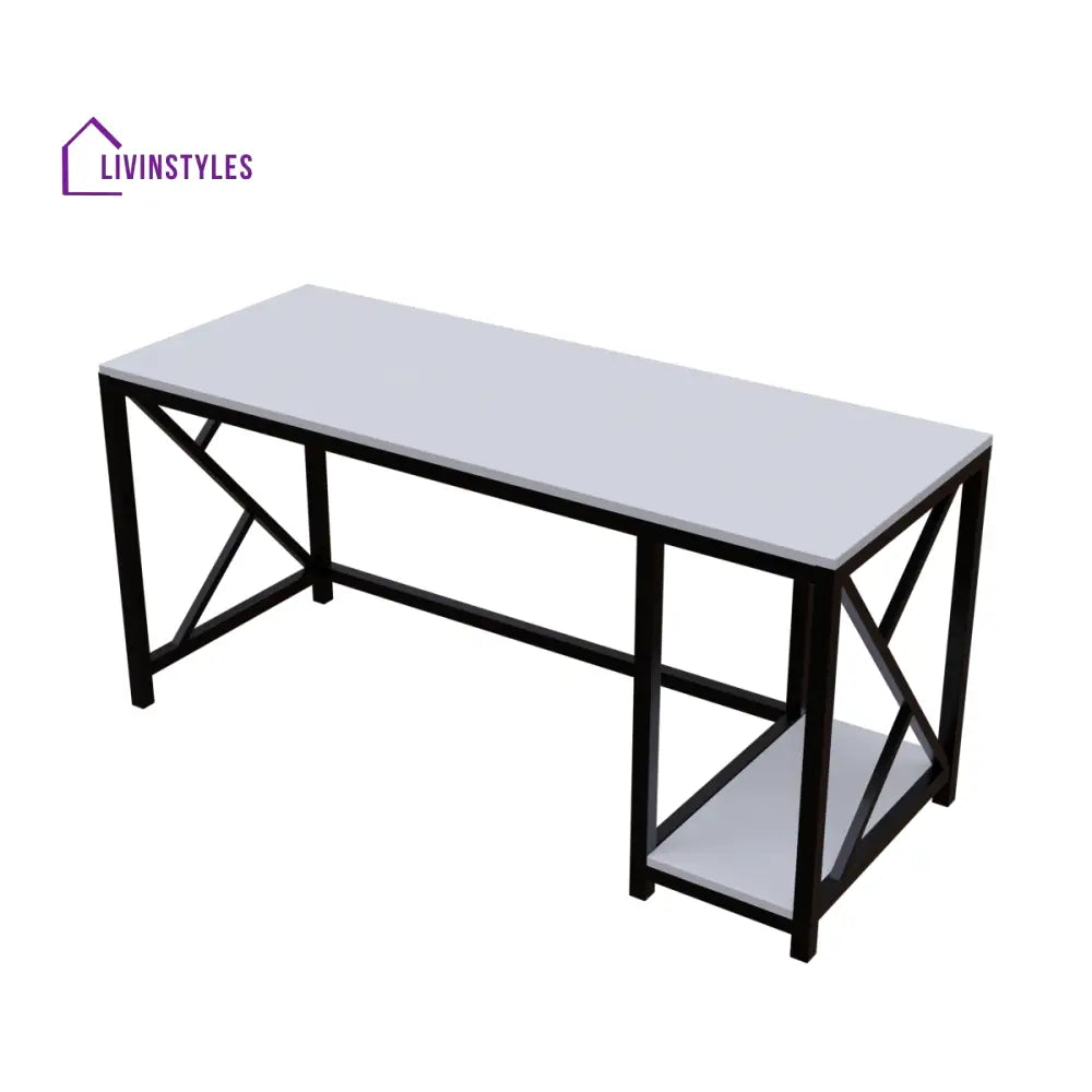 Patrick Computer Table With Open Storage | Computer Table | Study Table for Home - Art & Drafting Tables