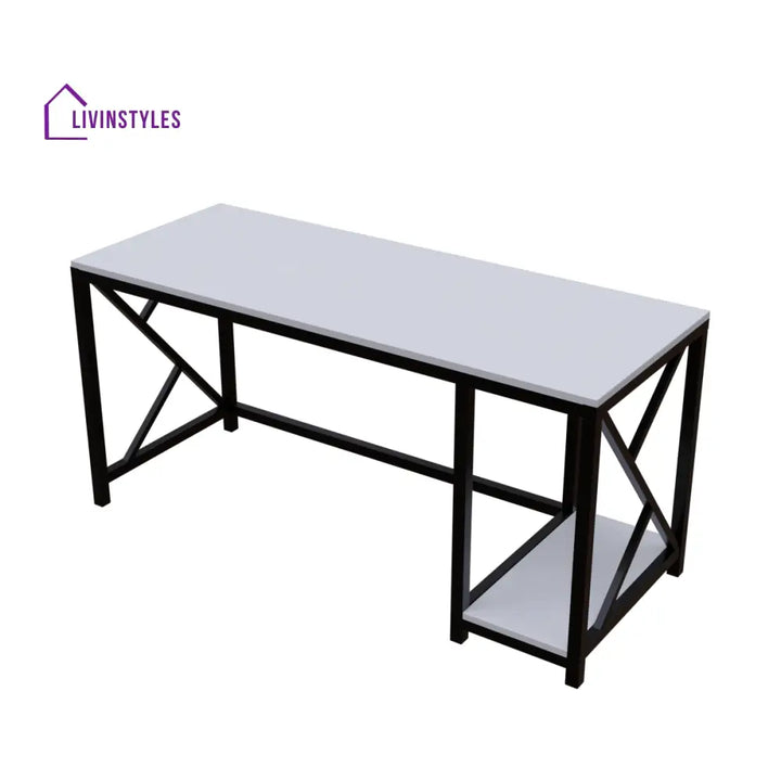 Patrick Computer Table With Open Storage | Computer Table | Study Table for Home - Art & Drafting Tables
