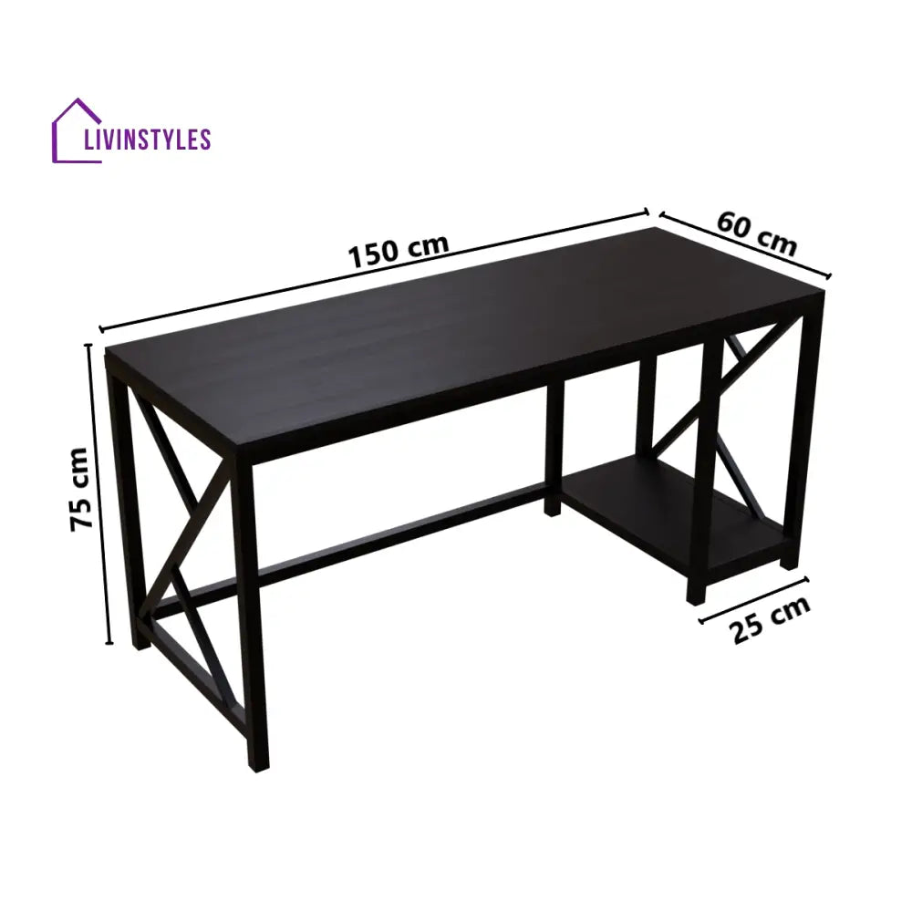 Patrick Computer Table With Open Storage | Computer Table | Study Table for Home - Art & Drafting Tables