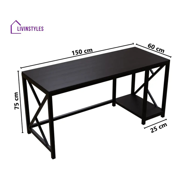 Patrick Computer Table With Open Storage | Computer Table | Study Table for Home - Art & Drafting Tables